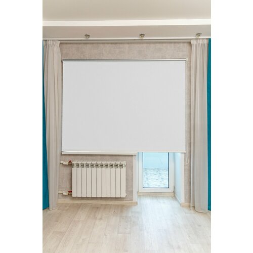 Рулонные шторы блэкаут ширина 190см высота 190 см белые жалюзи светоотражающие для дома офиса школы 11014₽