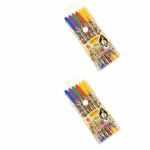 Лимпопо Набор ручек гелевых Fashion 6 цветов 2 уп 477₽