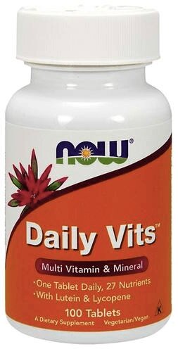 NOW Foods Daily Vits Дейли Витс 100 таблеток