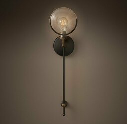 Бра настенный светильник LED Е27 60 Вт Gaslight Lens Sconce L Светильник настенный черный в стиле Лофт Blesslight