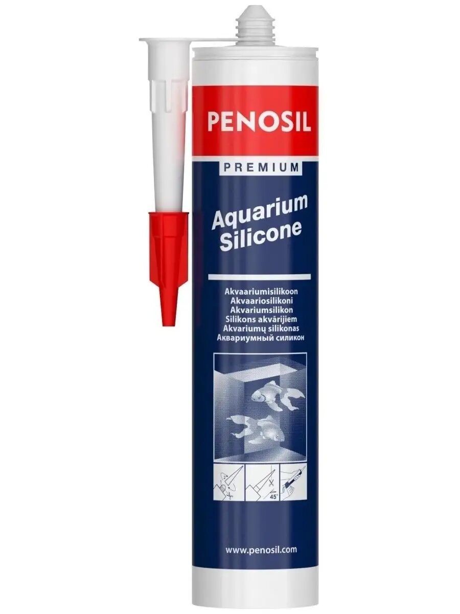 фото Герметик силиконовый для аквариумов бесцветный 280 мл "Пеносил"