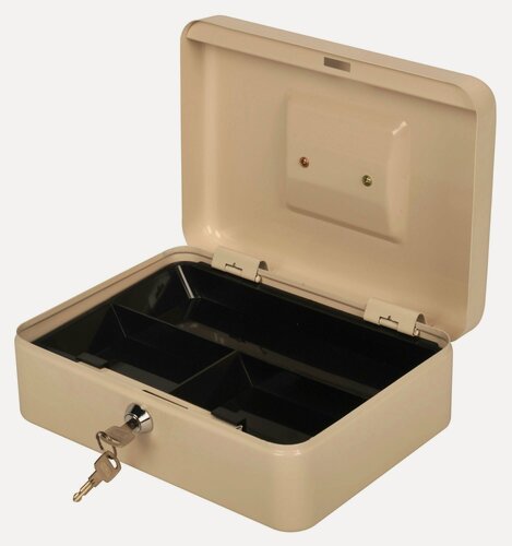 Изображение товара Ящик для денег без номинала Cactus CS-CB-003WT 90x250x180 бежевый сталь 1.367кг