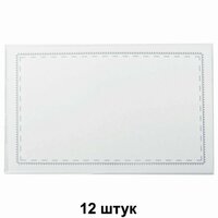 Attache Economy Бейдж 90х55мм, нелинованный, зажим / булавка, 12 шт