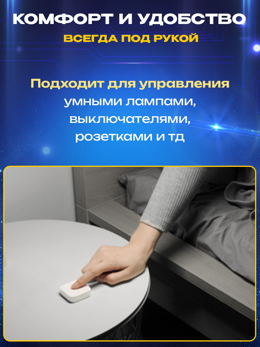 Кнопочный выключатель (кнопка) Aqara Wireless Mini Switch WXKG11LM, белый — фото 1