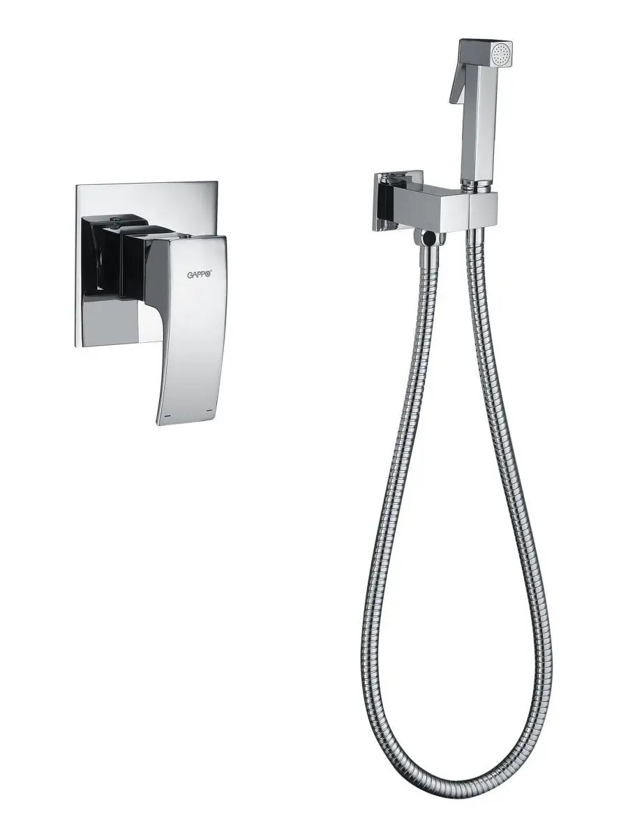 Смеситель Gappo G7207 для биде с гигиеническим душем латунь хромированное покрытие