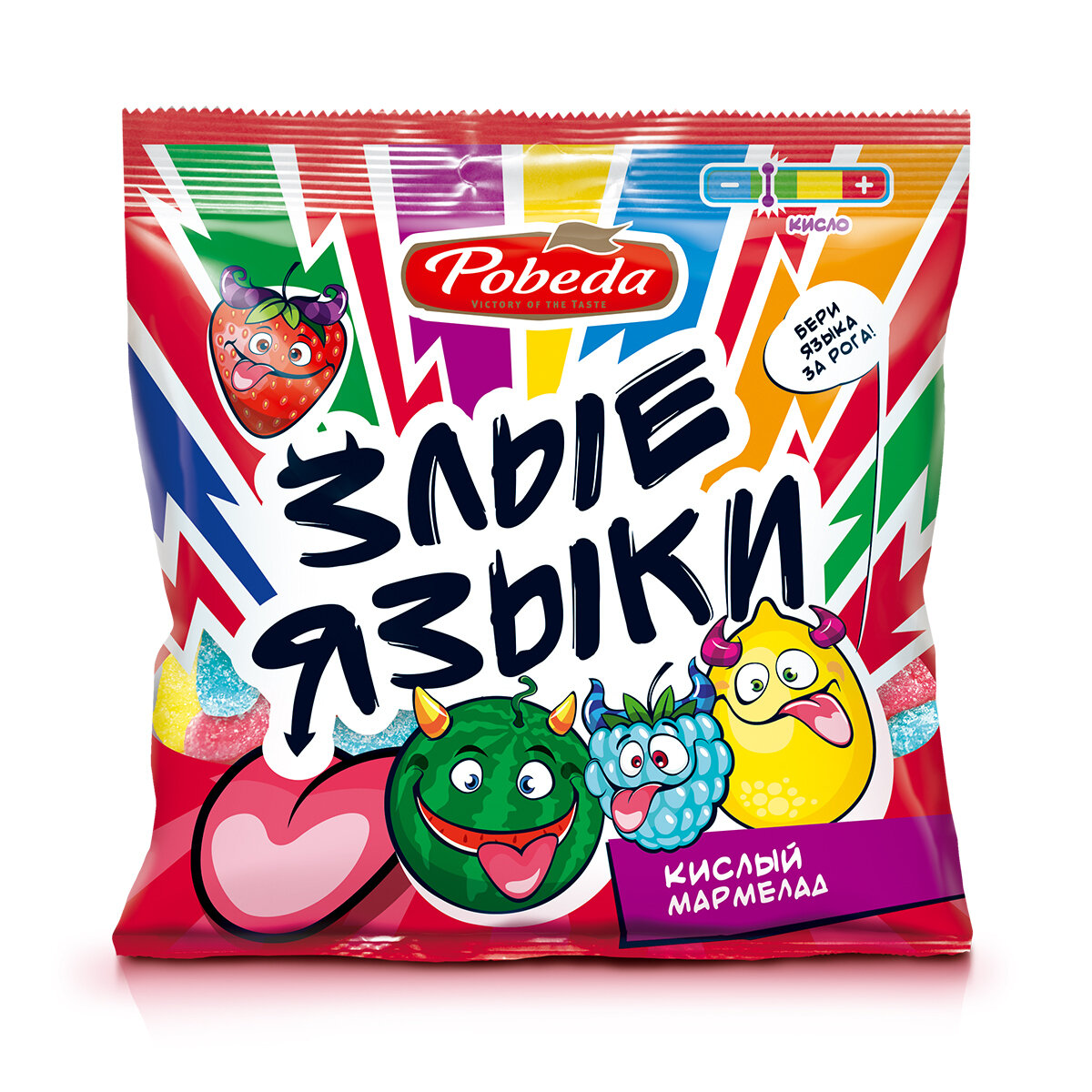 Мармелад Победа вкуса жевательный  Злые языки   150 г