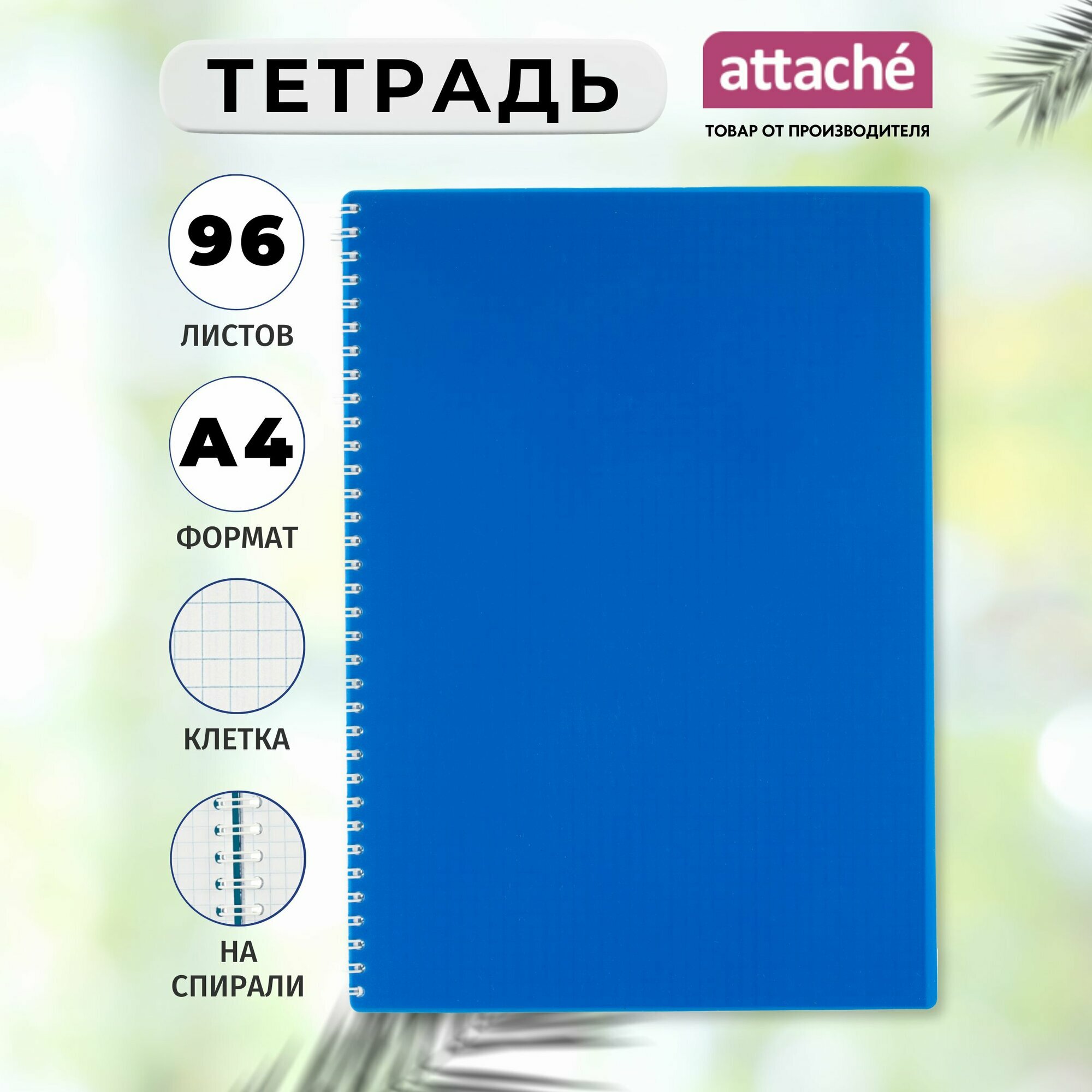 Тетрадь общая в клетку Attache...