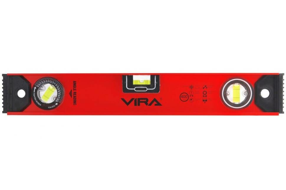 Магнитный уровень 3 глазка 400 мм Vira 100250