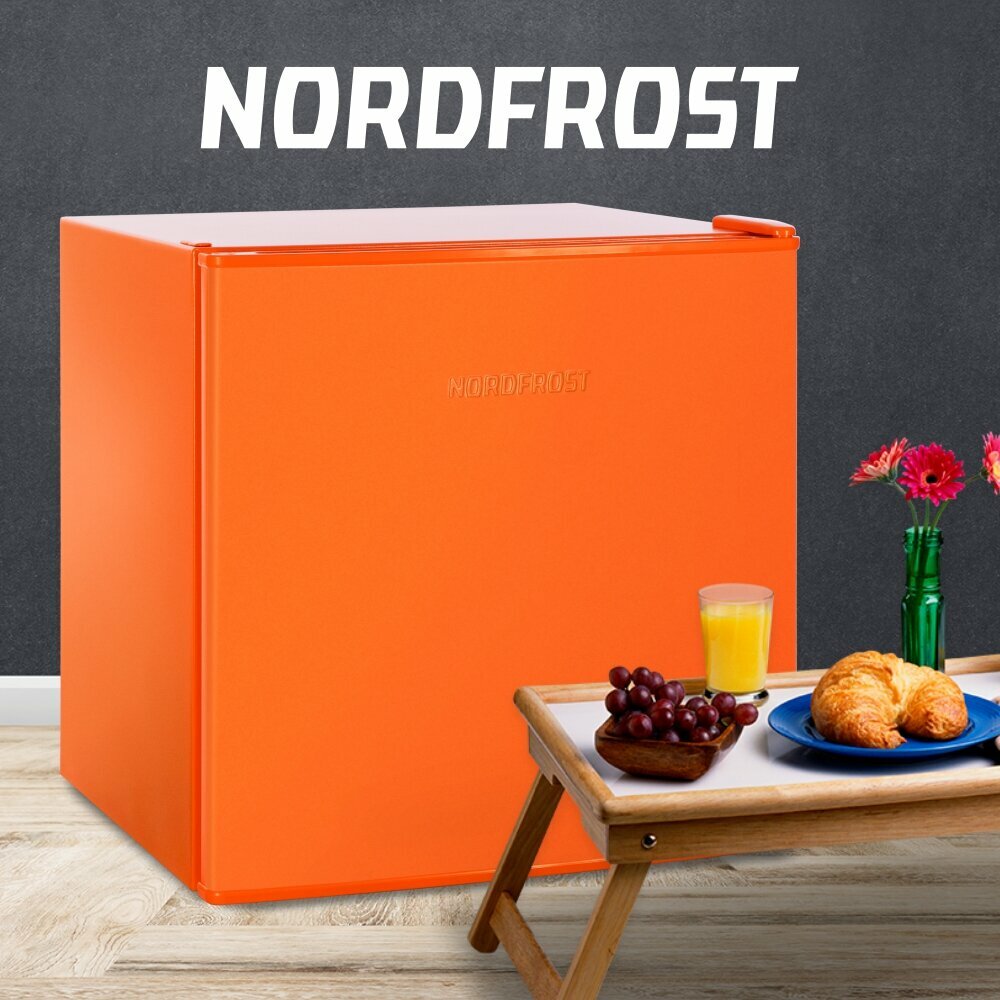 Холодильник однокамерный NORDFROST NR 506 Or, общий объем 60 л, класс А+, оранжевый матовый