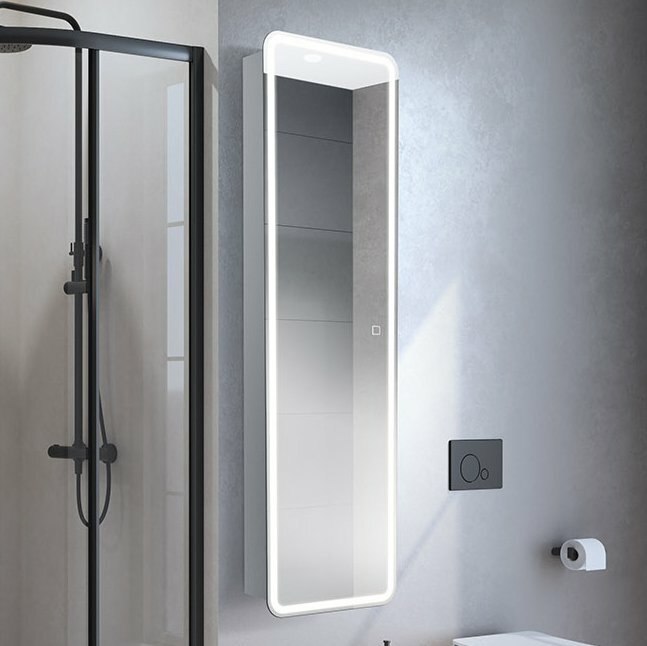 Шкаф-пенал для ванной BelBagno Marino SPC-MAR-450/1600-1A-LED-TCH универсальный с подсветкой