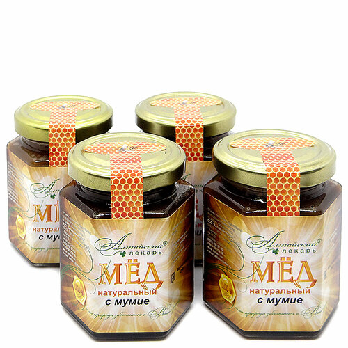 Мед алтайский с мумие (250 гр), 4 шт. — купить в интернет-магазине ...
