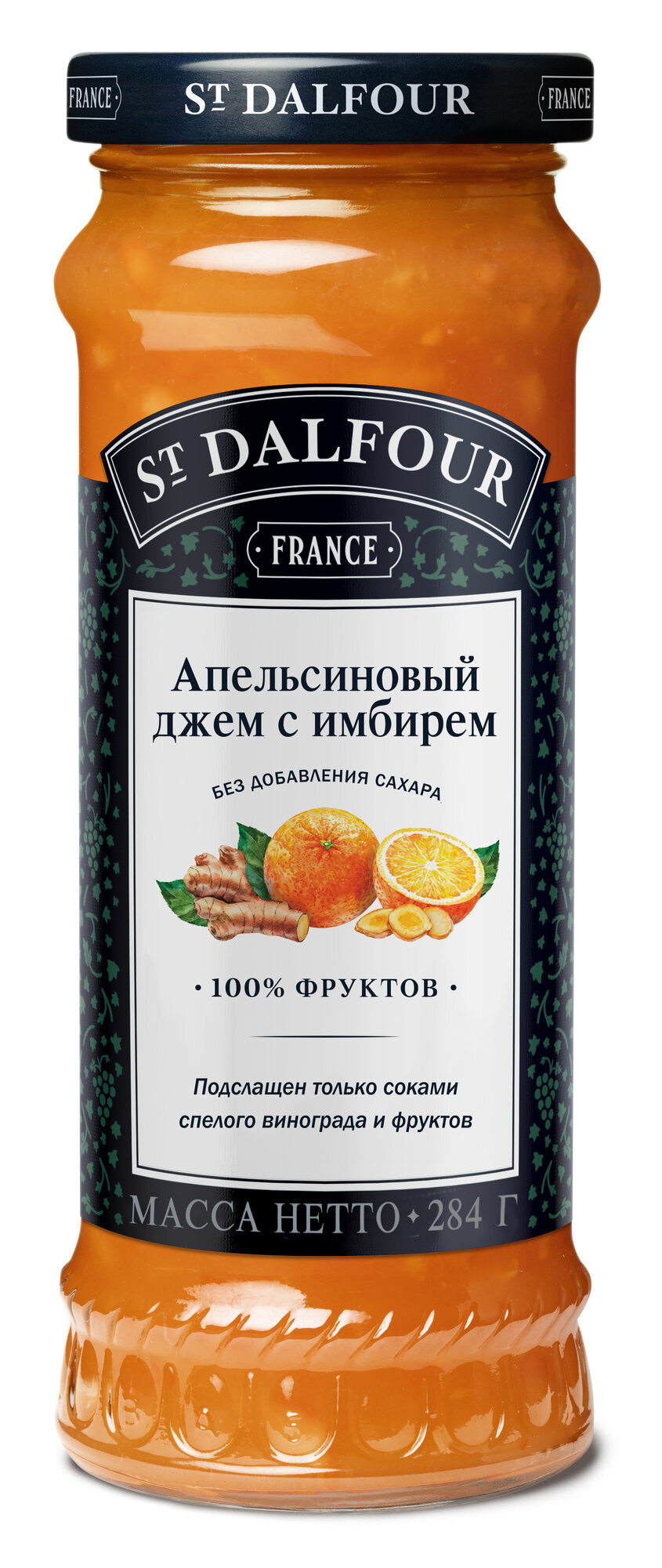 Джем St.Dalfour Апельсин и Имбирь 100% фруктов без сахара 284г