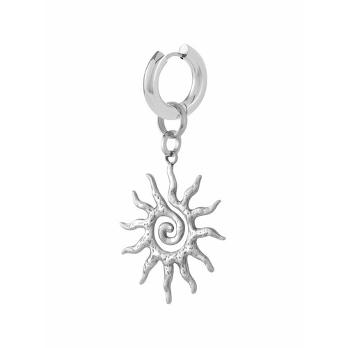 Моносерьга LUMINORA, размер 20 мм, серебристый