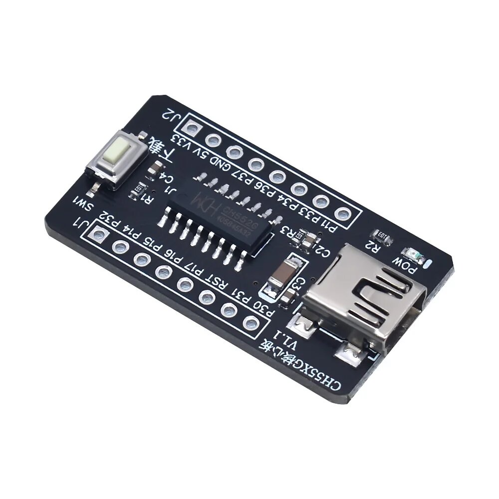 Материнская плата CH552G core board 51 MCU, системная плата CH551G CH554, обучающая плата, скачивание USB-коммуникации — фото 1
