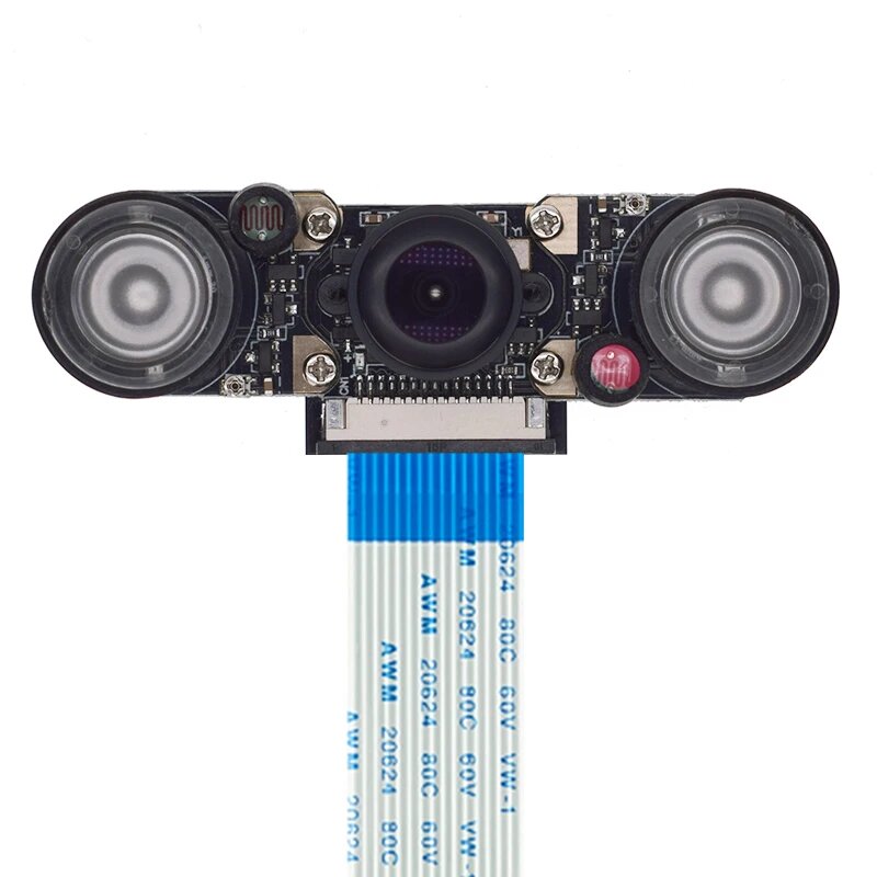AITEWIN ROBOT Raspberry Pi 4 Night Vision Fisheye Camera Module 5MP 130 Deg IR Installed