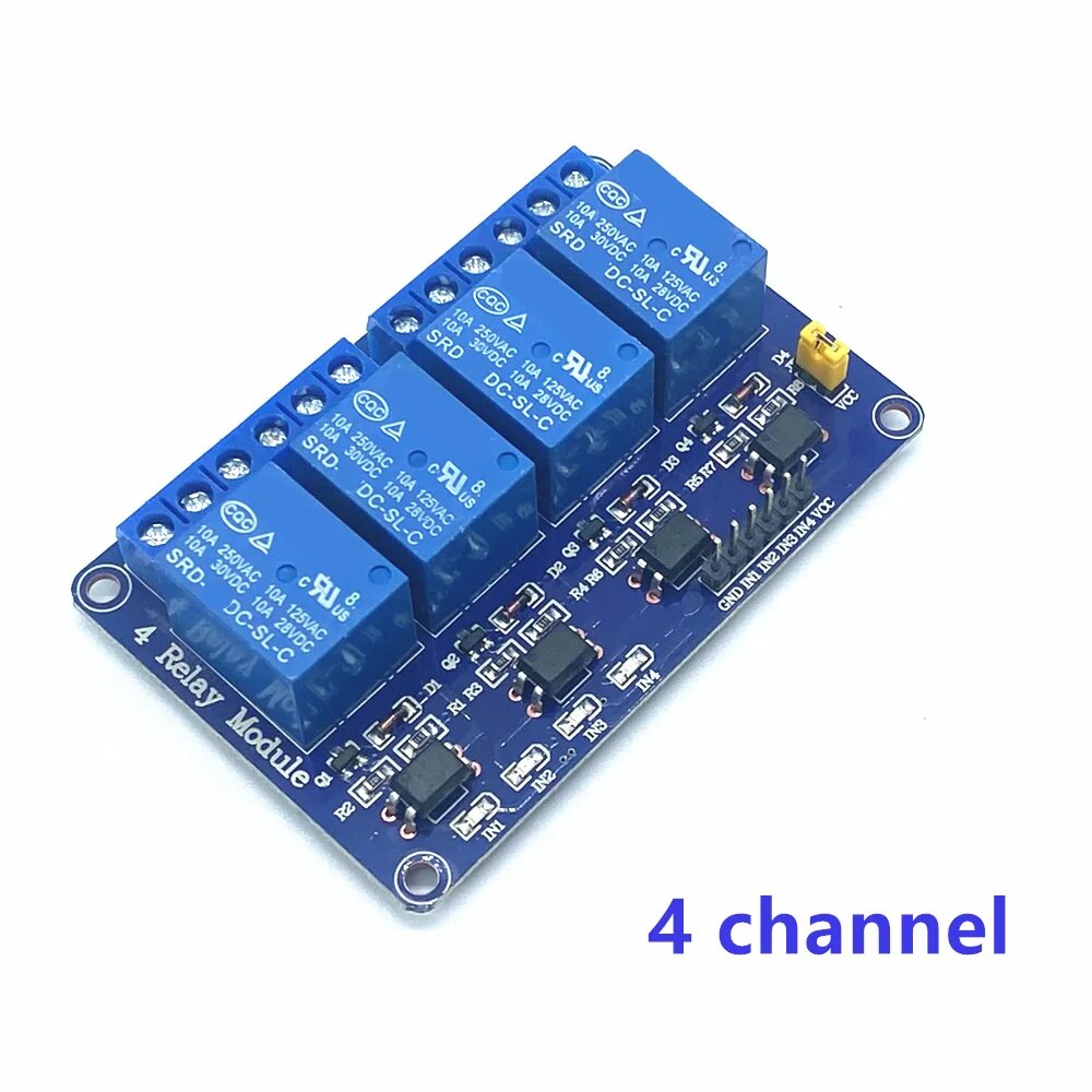 Релейный модуль 1-8 каналов, 4 Channel, 12V