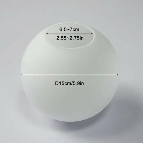 Стеклянные шары для светильников молочного цвета D13cm D15cm D18cm D20cm D15cm-65to7cm Белый 1068₽