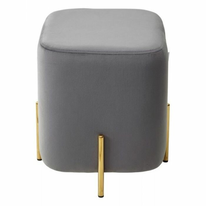 Пуф для гостиной ARES BLUVEL-14 GREY / GOLD — фото 1