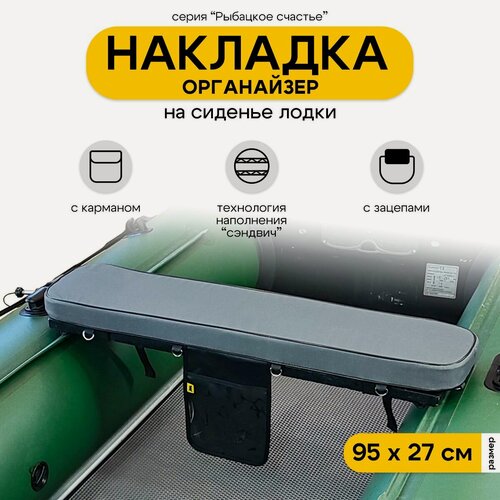 Изображение товара Накладка на сиденье лодки пвх, мягкая накладка на банку