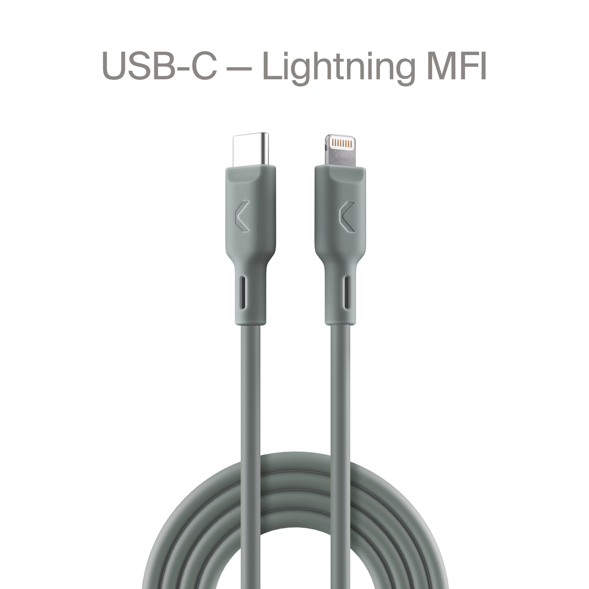 Кабель COMMO Jelly USB Type-C - Lightning MFI, 2,2 м Commo Gray