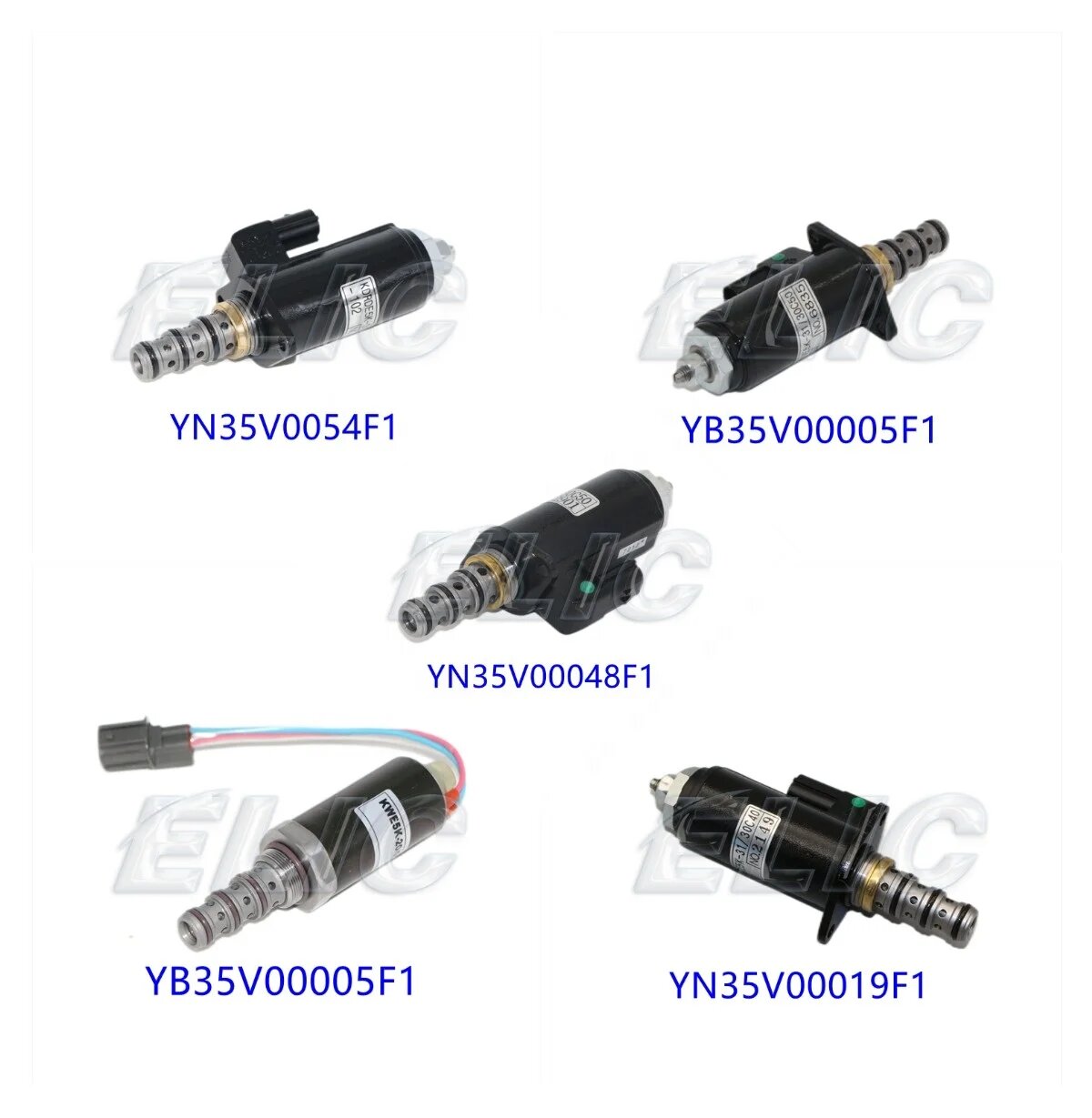 YB35V00005F1 YN35V00020F1 YN35V00019F1 Электромагнитный клапан экскаватора YN35V00050F1 YN35V00048F1 YN35V00051F1 для Kobelco, YN35V00020F1