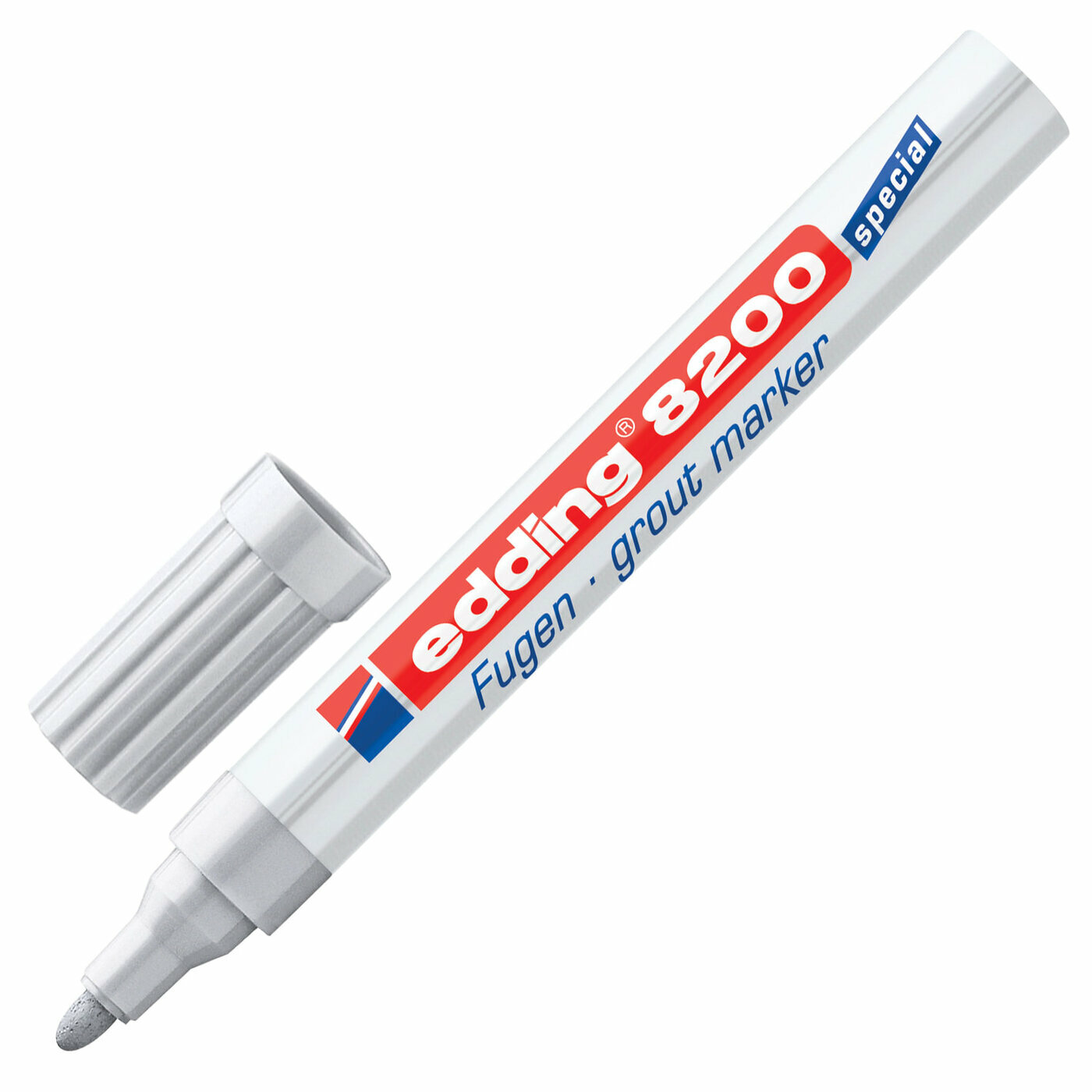 Маркер edding для затирки плиточных швов 8200, серебристо-серый, 2-4 мм, запасные наконечники (E-8200/26)