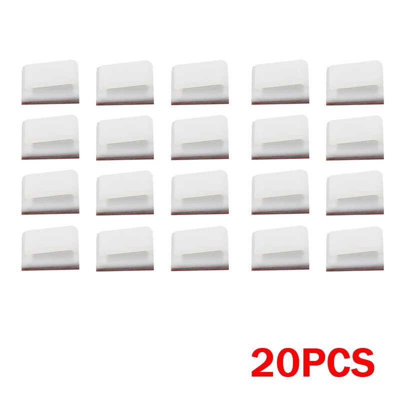 Самоклеящиеся зажимы для светодиодной ленты Белый 20X White