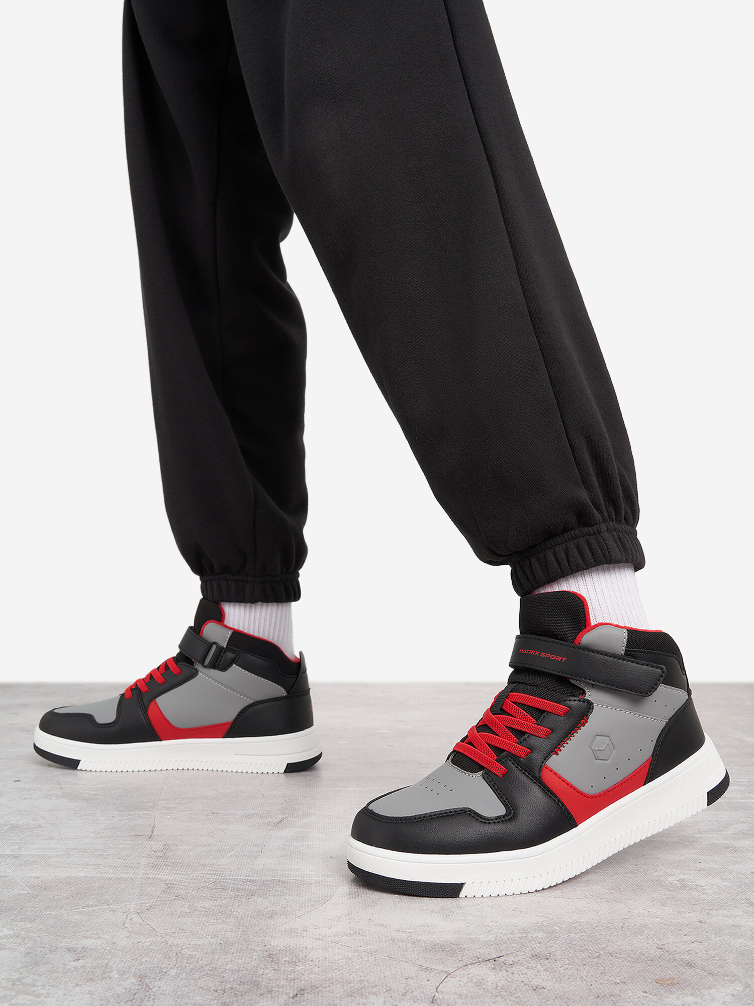 Кеды MATRIX SPORT MID SNEAKERS B, размер 38, черный/серый — фото 1