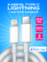 Провод для айфона, белый, 2м, Type C - Lightning для iPhone, заря...