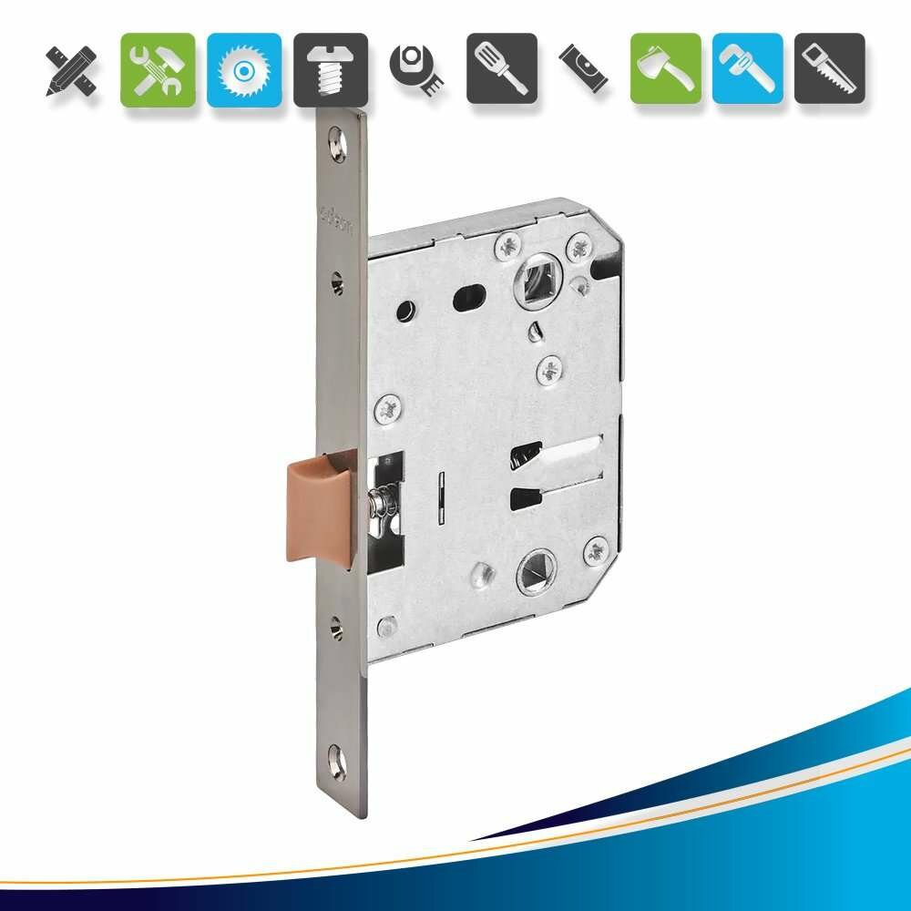 Защёлка сантехническая под фиксатор 50-70 WC сталь/пластик цвет графит