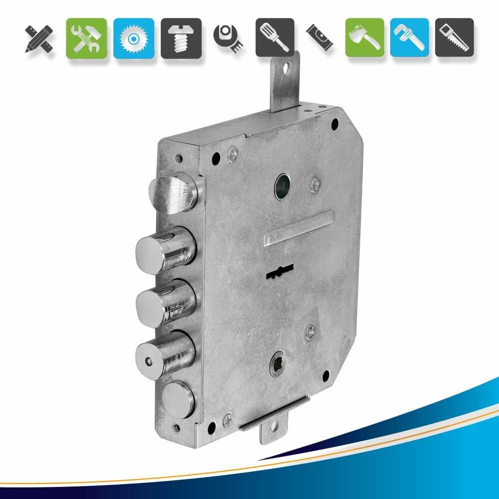 Замок врезной Border 77405-ЗВ9-6 цвет хром
