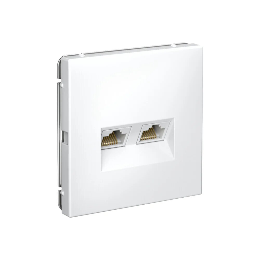 Systeme Electric ARTGALLERY розетка двойная компьютерная RJ45+RJ45, кат. 5е, механизм, лотос GAL001385