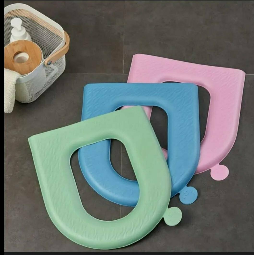 Чехол-сиденье, полипропилен, для унитаза, нескользящее, с липучкой — фото 1