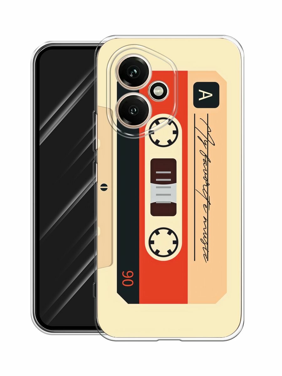 Силиконовый чехол на Honor 400 / Хонор 400 с принтом "Бежевая кассета" — фото 1