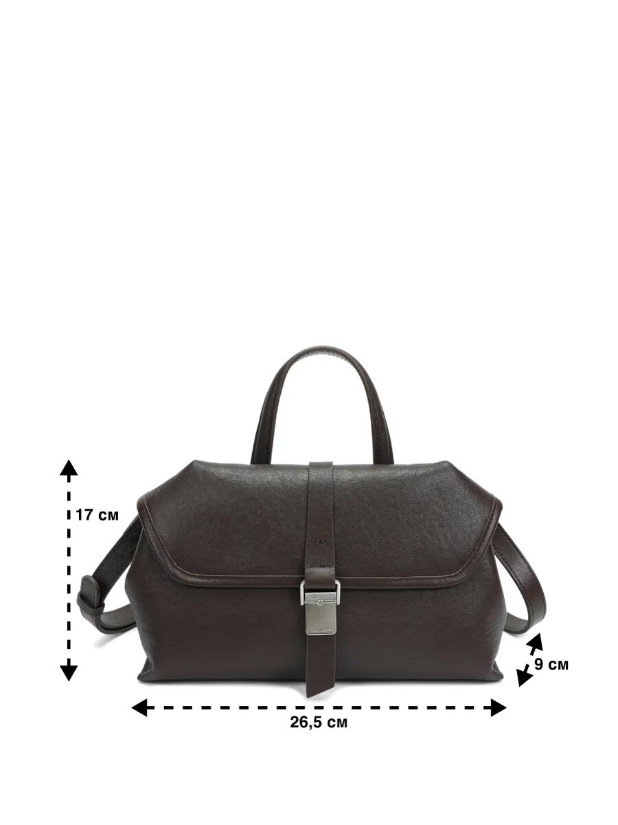 Сумка Paprika Bag Italy, фактура гладкая, коричневый — фото 1