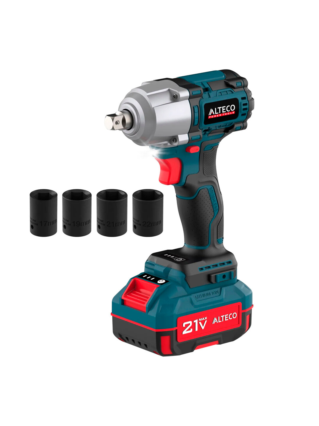 Бесщеточный аккумуляторный ударный гайковерт ALTECO CIW 21-500 BL, 71516