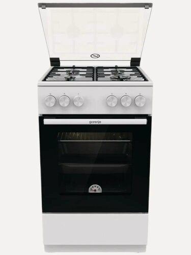 Изображение товара Газовая плита Gorenje GG5A10WH, 4 конфорки, с подсветкой, белая