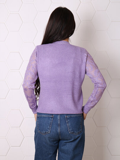 Свитер , размер OneSize, сиреневый — фото 1