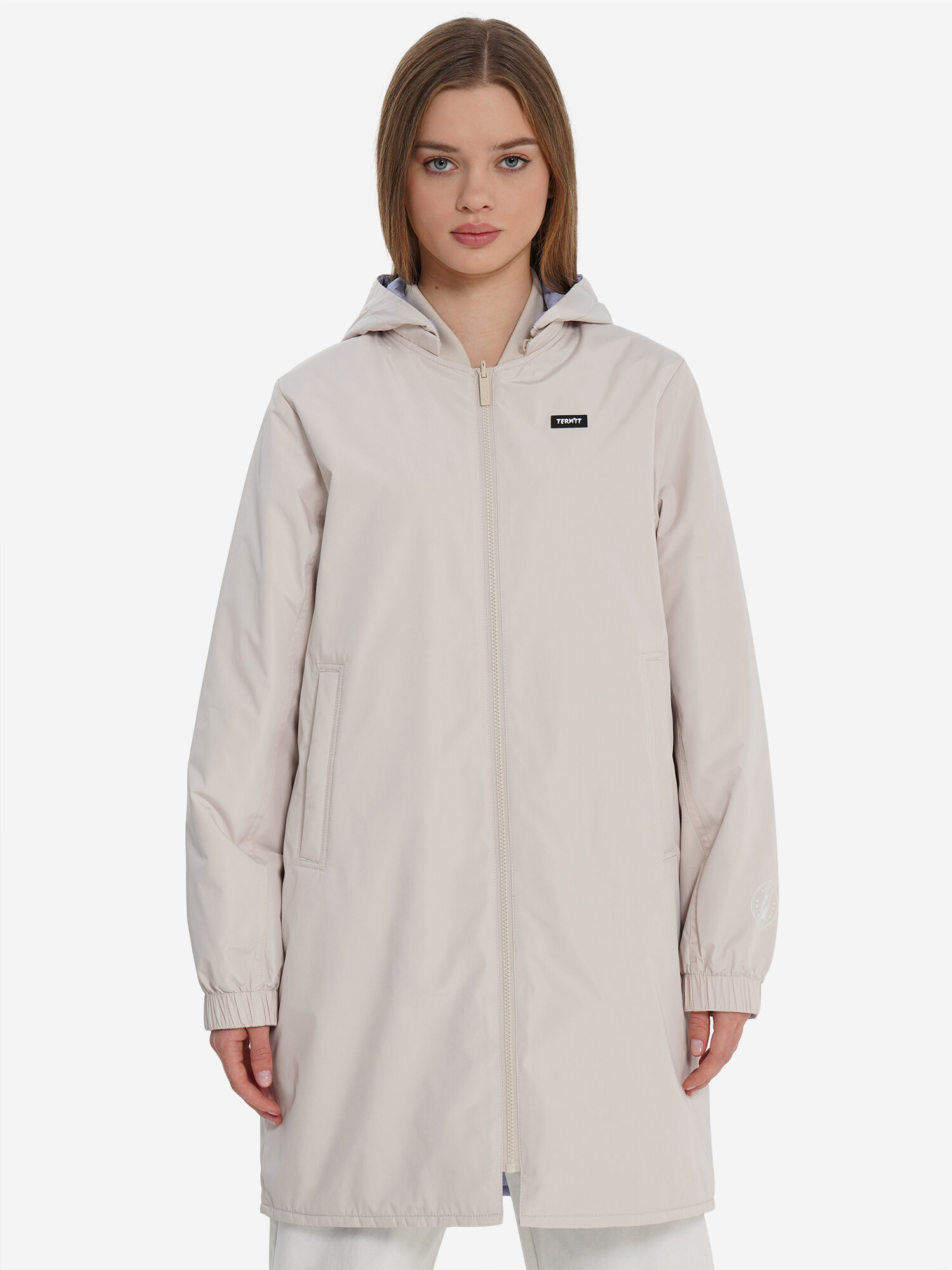 Куртка Termit, размер 50-52, бежевый/фиолетовый — фото 1