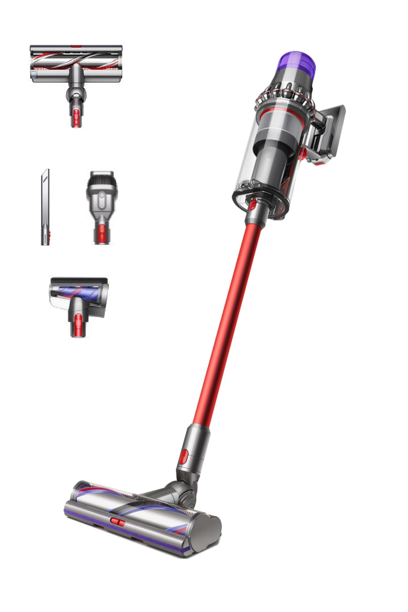 Пылесос Dyson Outsize (SV29) USA, iron/nickel/red