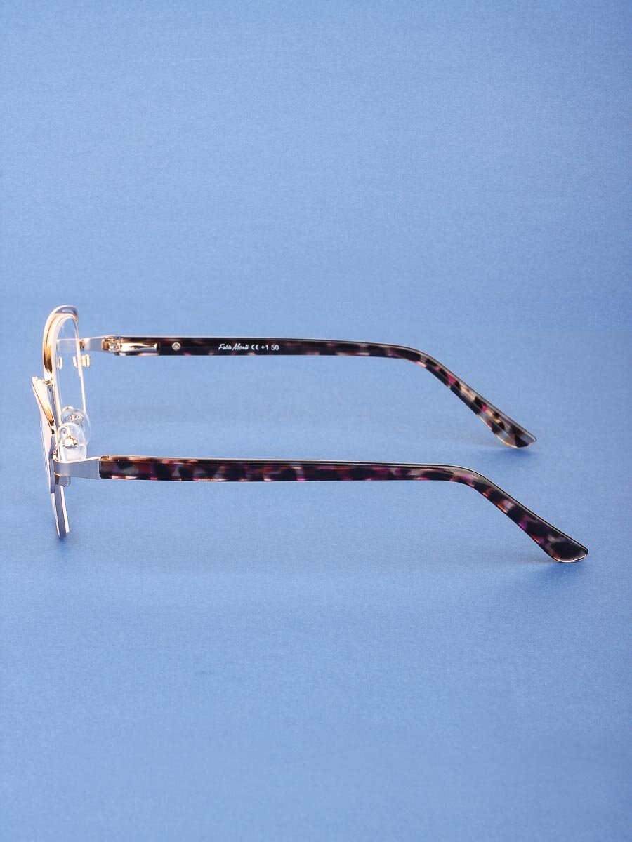 Готовые очки для чтения серые с диоптриями +2.50 футляр