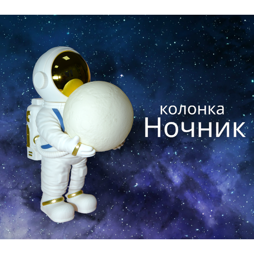 Портативная беспроводная колонка Колонка с LED подсветкой Ночник космонавт BluetoothT CARD Детский ночник 599000₽
