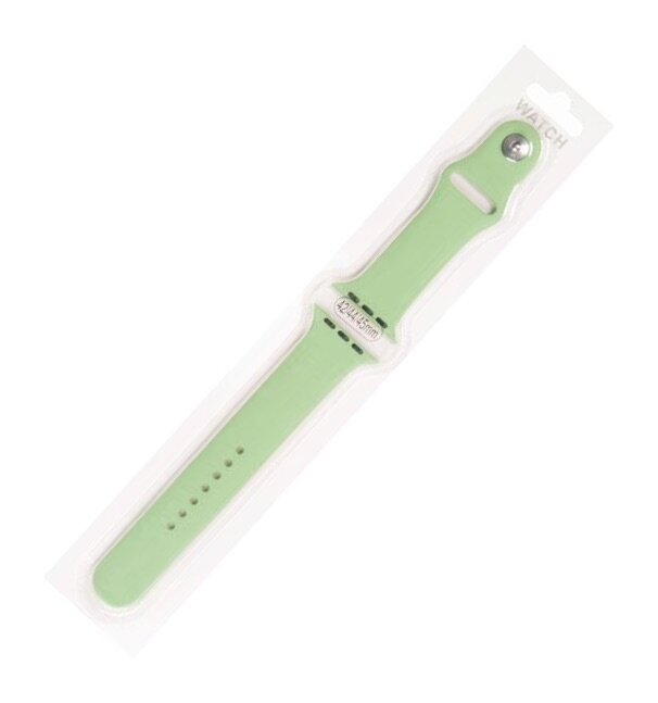 Silicone strap / Силиконовый ремешок для Apple Watch 42/44мм (1) бледно-зеленый на кнопке