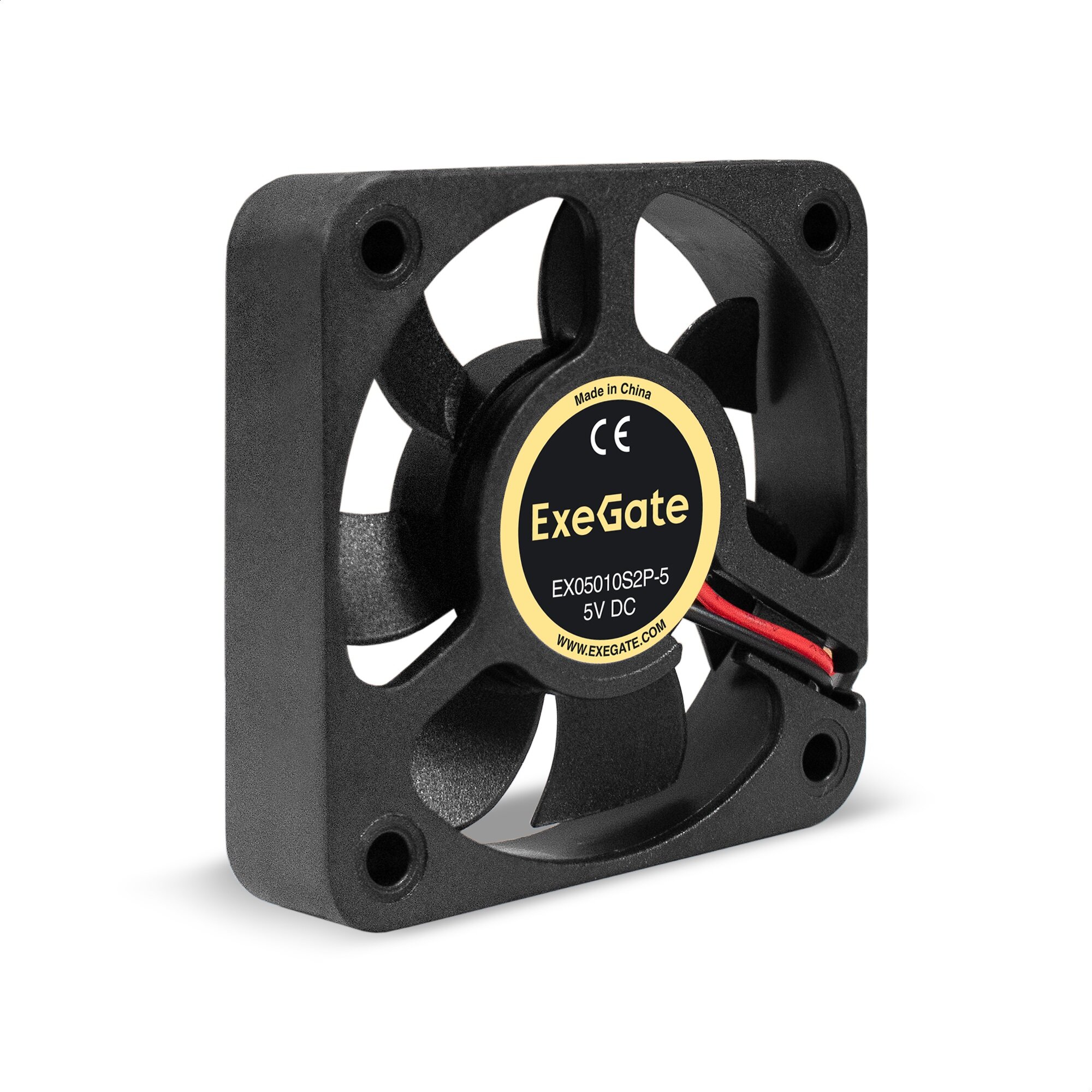 Вентилятор 5В DC ExeGate EX05010S2P-5 (50x50x10 мм, Sleeve bearing (подшипник скольжения), 2pin, 5500RPM, 27dBA) EX295199RUS