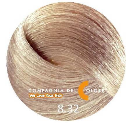 COMPAGNIA DEL COLORE краска для волос 100 МЛ AMMONIA FREE 8.32