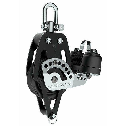 фото Блок htx 50 мм одиночный с направляющей скобой и стопором (29195009) (10253230) lewmar