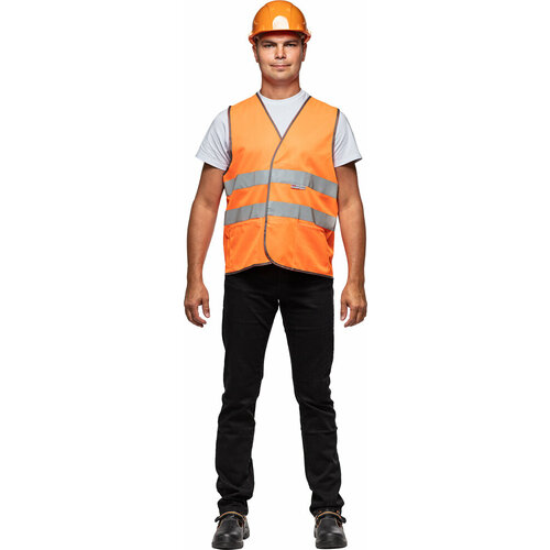 Жилет сигнальный Тип1Т, цв. оранж.(р. L/48-50) оранжевый, размер 48, 50