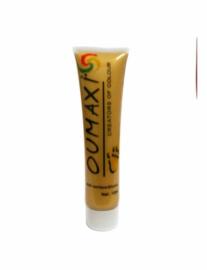 фото Акриловая краска OUMAXI Multi-surface 3D paint, цвет золотой, 12 мл, 12 шт в 1 упаковке