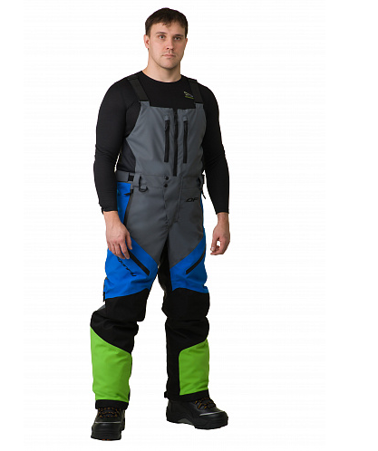 Штаны снегоходные мужские DragonFly Sport, blue-green S