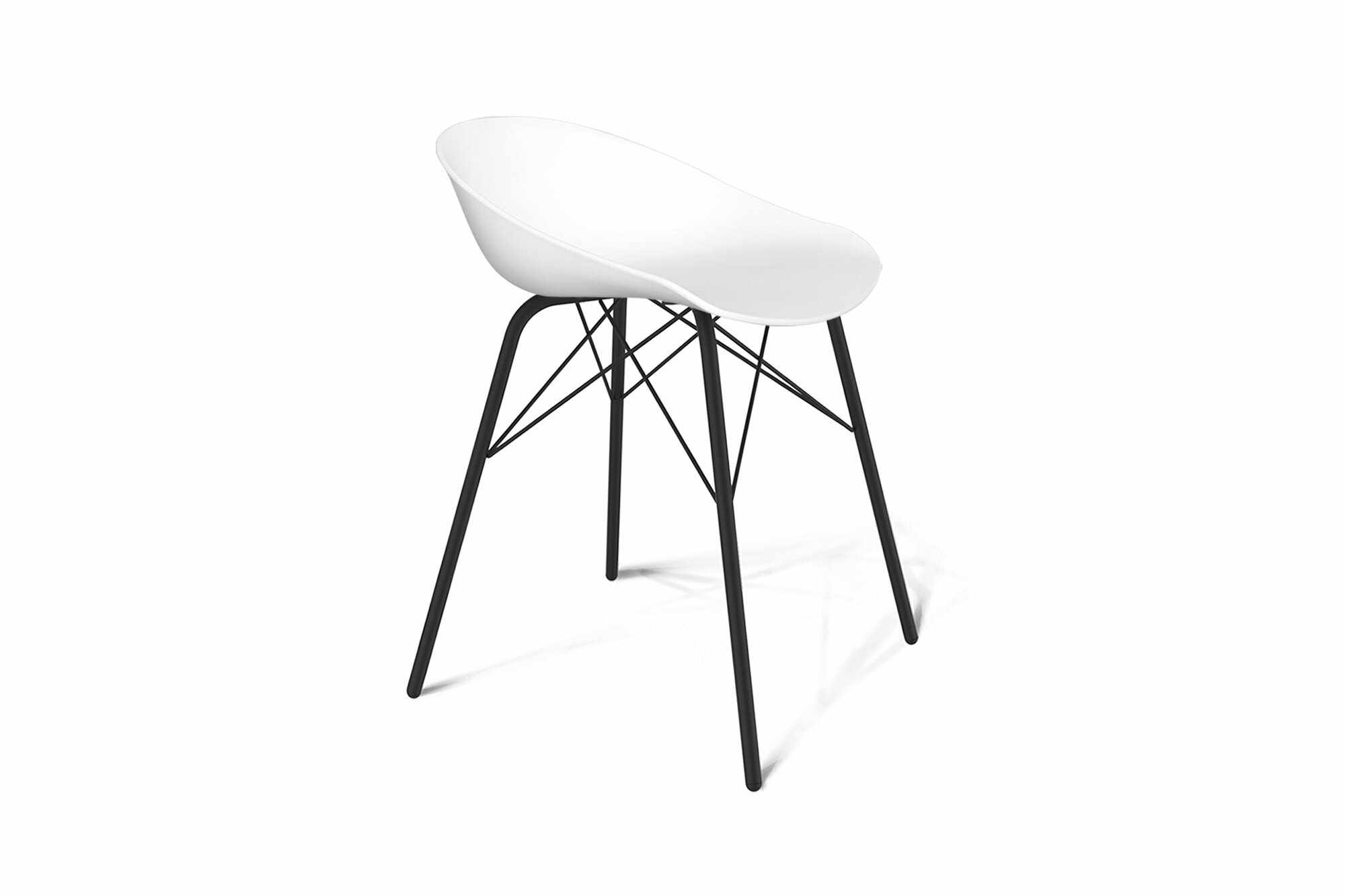 фото Стул Элмат SHT-ST19/S64 белый / черный муар 46х48х59 см